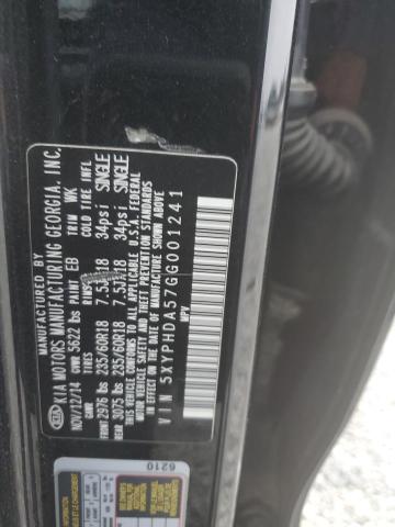 5XYPHDA57GG001241 KIA SORENTO EX
