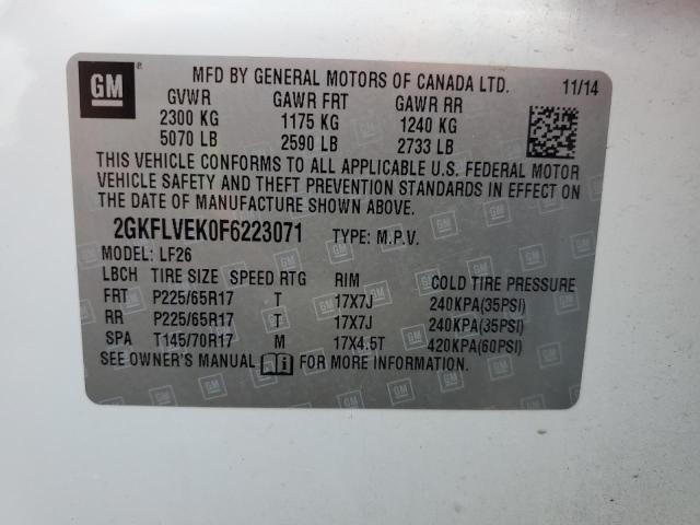2GKFLVEK0F6223071 GMC Terrain Sle