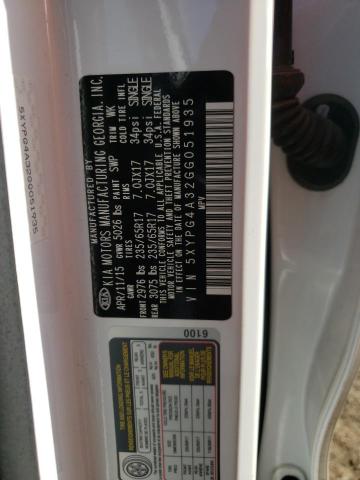 5XYPG4A32GG051935 KIA SORENTO LX