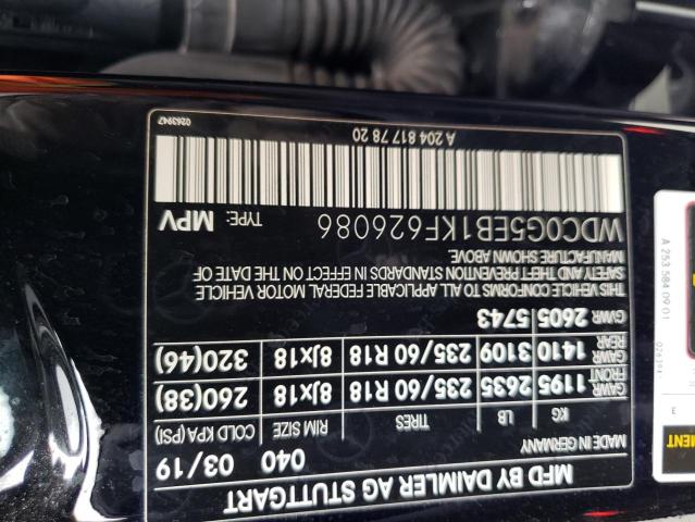 WDC0G5EB1KF626086 Mercedes-Benz Glc 350e