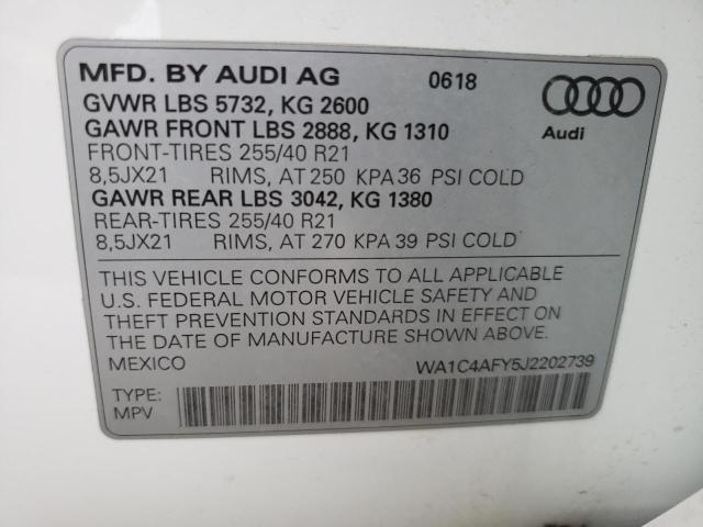 2018 AUDI SQ5 PRESTI WA1C4AFY5J2202739