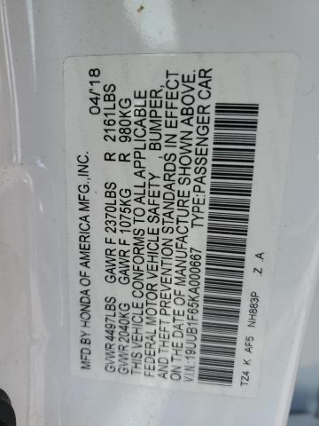 2019 ACURA TLX TECHNO - 19UUB1F65KA000667