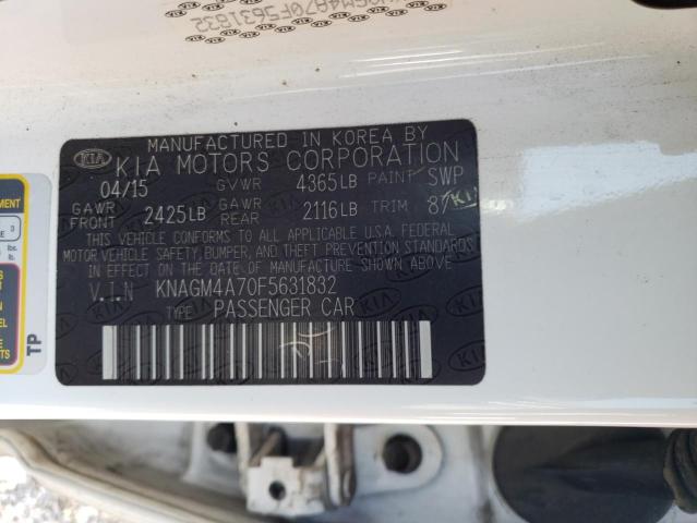KNAGM4A70F5631832 KIA Optima Lx