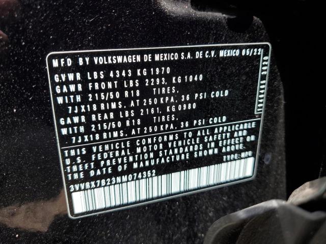 2022 VOLKSWAGEN 411 3VVRX7B23NM074352