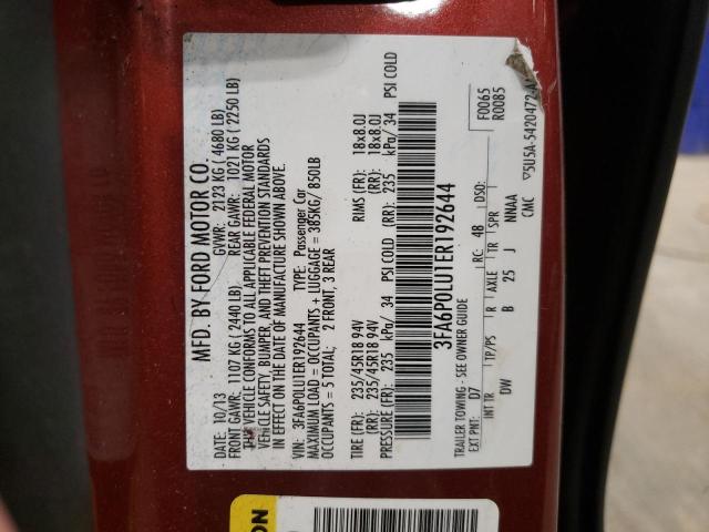 3FA6P0LU1ER192644 Ford Fusion Se Hybrid