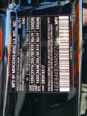 4JGFB4KB2MA507746 Mercedes-Benz Gle 350 4matic