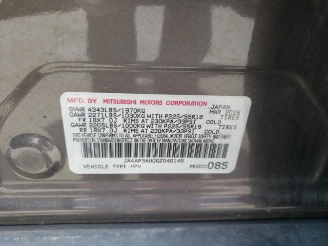 JA4AP3AU0GZ040145 Mitsubishi Outlander Sport Es
