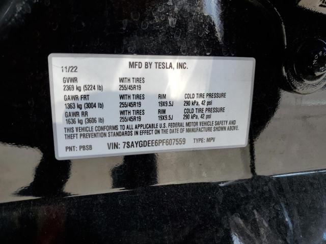 7SAYGDEE6PF607559 Tesla Model Y  10