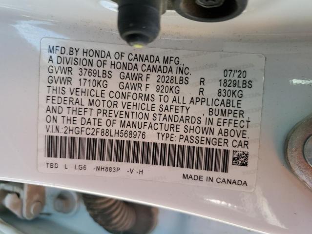2HGFC2F88LH568976 Honda Civic Sport