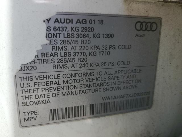 WA1AHAF7XJD029226 2018 AUDI Q7, photo no. 14