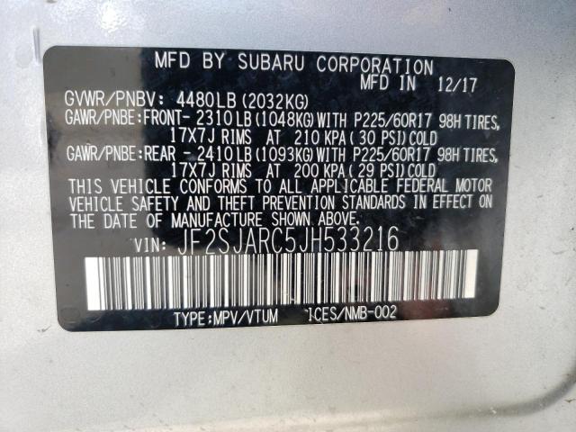JF2SJARC5JH533216 Subaru Forester 2.5i Limited