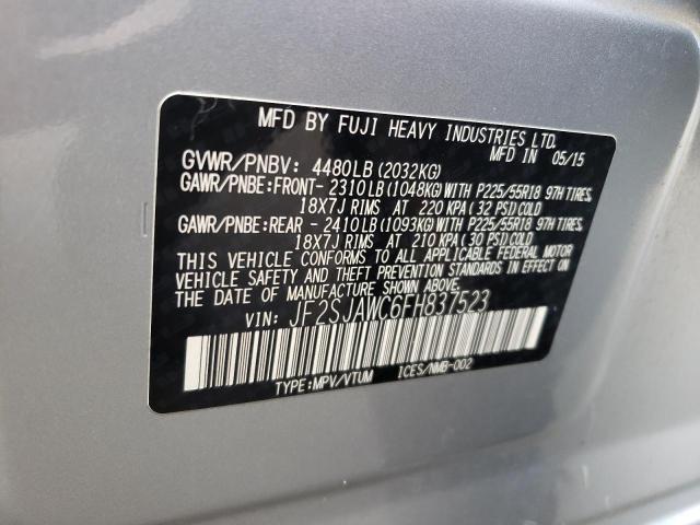 JF2SJAWC6FH837523 Subaru Forester 2.5i Touring