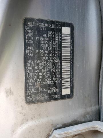 2011 Nissan Cube Base VIN: JN8AZ2KR3BT207327 Lot: 53575004