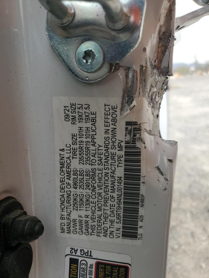 5J6RT6H94NL001494 HONDA CRV 2022