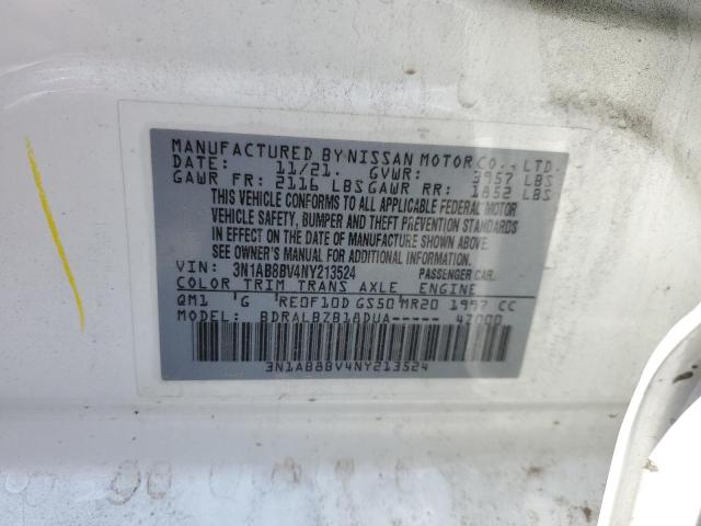 3N1AB8BV4NY213524 Nissan SENTRA S