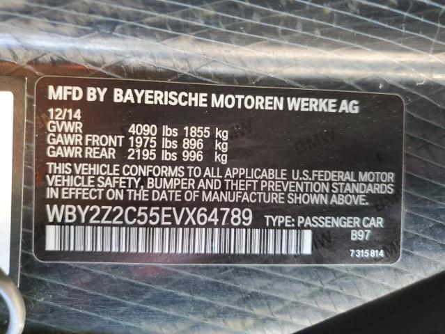 VIN WBY2Z2C55EVX64789 2014 BMW I8 no.14