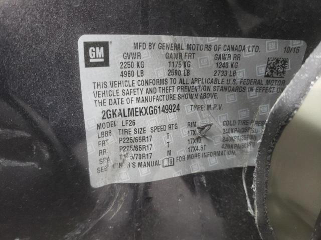2GKALMEKXG6149924 GMC Terrain Sle
