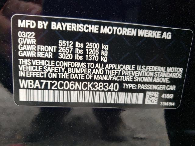 2022 BMW 740 I - WBA7T2C06NCK38340
