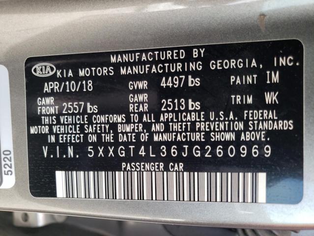 5XXGT4L36JG260969 KIA Optima Lx