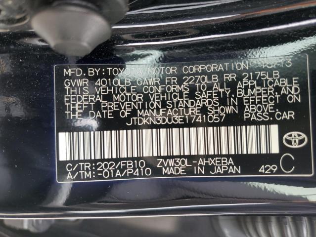 JTDKN3DU3E1741057 Toyota PRIUS