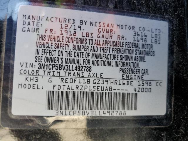 3N1CP5BV3LL492788 Nissan KICKS S
