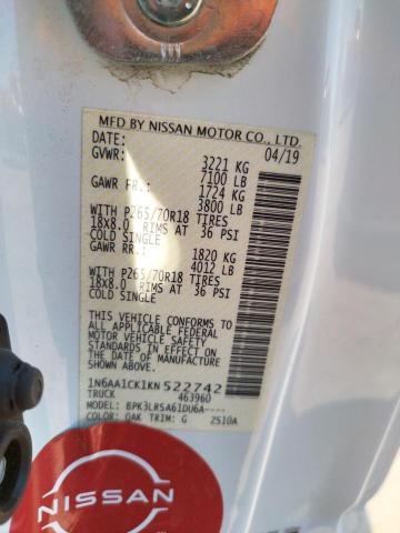1N6AA1CK1KN522742 Nissan TITAN S