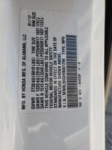 2017 HONDA ODYSSEY SE - 5FNRL5H32HB001299