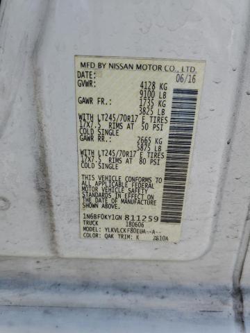 2016 NISSAN NV 1500 S - 1N6BF0KY1GN811259