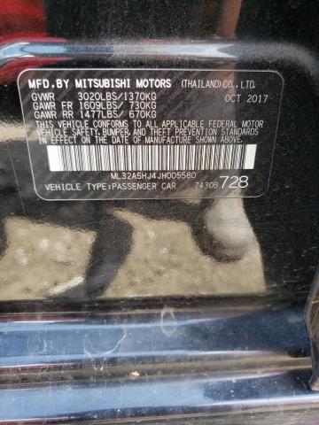 2018 MITSUBISHI MIRAGE GT ML32A5HJ4JH005580