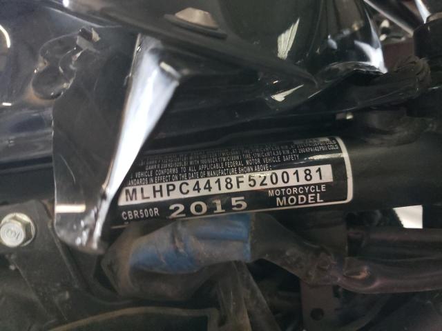 2015 HONDA CBR500 R - MLHPC4418F5200181