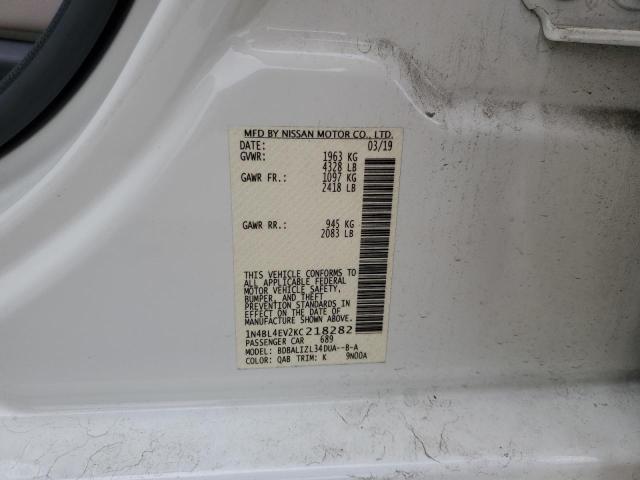 VIN 1N4BL4EV2KC218282 2019 NISSAN ALTIMA no.12