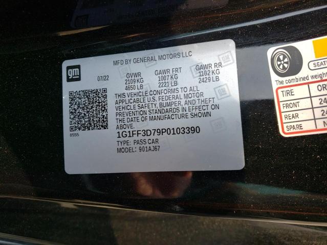 2023 CHEVROLET CAMARO LT1 1G1FF3D79P0103390
