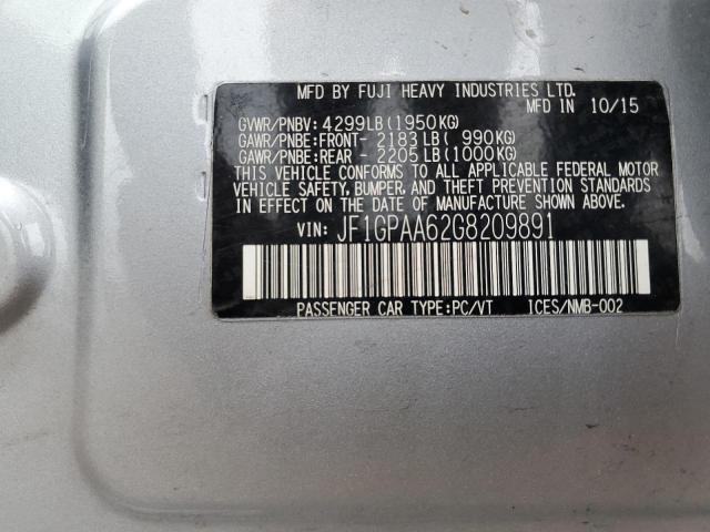 JF1GPAA62G8209891 Subaru Impreza