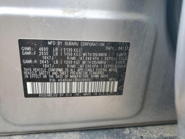 4S4BSAKC0H3389907 Subaru Outback 2.5i Limited