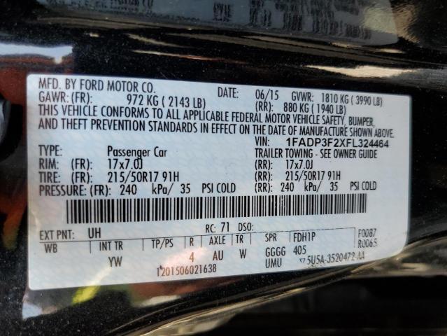 1FADP3F2XFL324464 Ford FOCUS SE