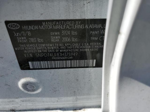 5NPD74LF8JH375949 Hyundai ELANTRA SE