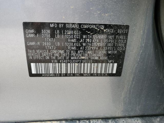 2023 SUBARU OUTBACK WI 4S4BTGUDXP3180775