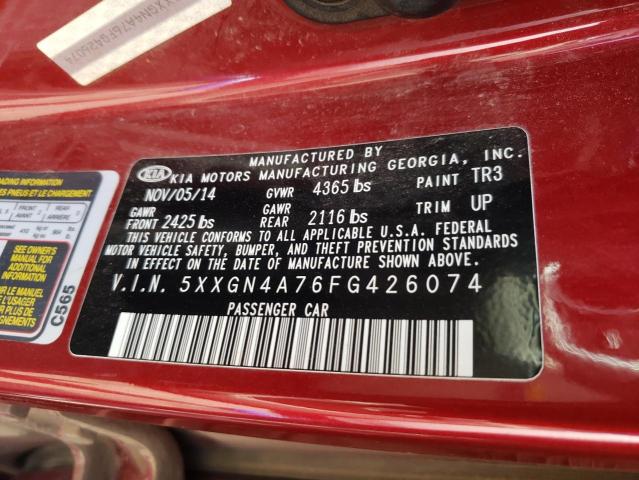 5XXGN4A76FG426074 KIA OPTIMA EX