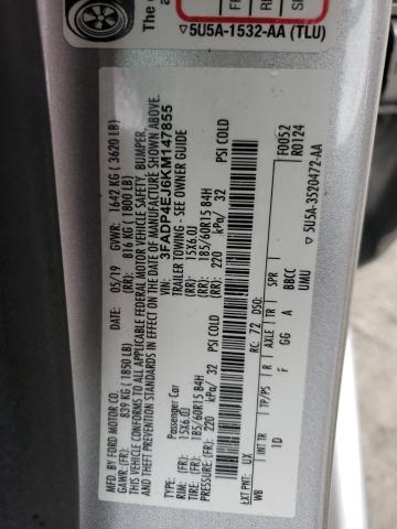 2019 FORD FIESTA 3FADP4EJ6KM147855
