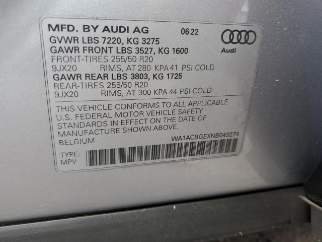2022 AUDI E-TRON S P - WA1ACBGEXNB043274