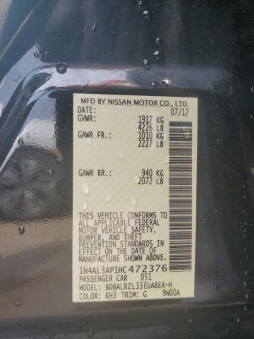 2017 NISSAN ALTIMA 2.5 - 1N4AL3AP1HC472376