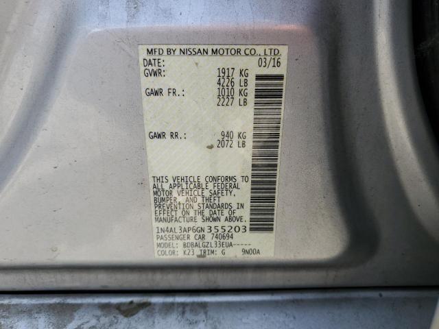 1N4AL3AP6GN355203 Nissan ALTIMA 2.5