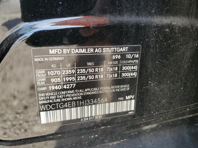 2017 MERCEDES-BENZ GLA 250 - WDCTG4EB1HJ334564