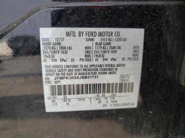 2FMPK3K9XJBB31731 2018 FORD EDGE, photo no. 14