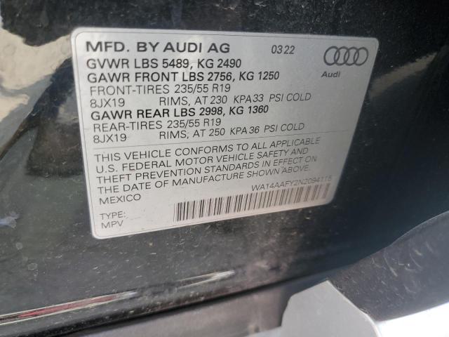 2022 AUDI Q5 SPORTBA WA14AAFY2N2094115