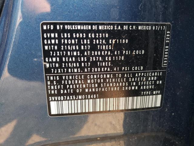 Lot #2423495243 2018 VOLKSWAGEN TIGUAN S salvage car