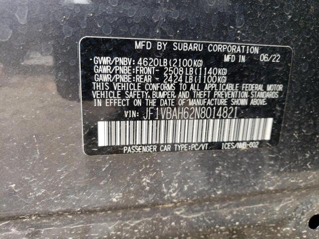 JF1VBAH62N8014821 Subaru Wrx Premium