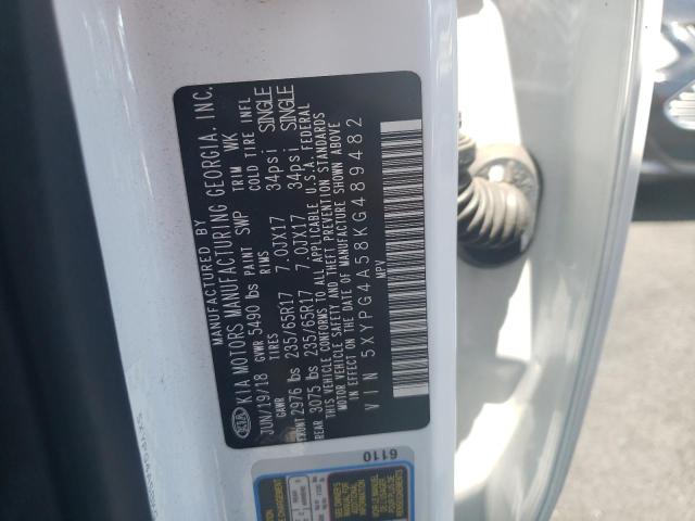 5XYPG4A58KG489482 KIA SORENTO LX