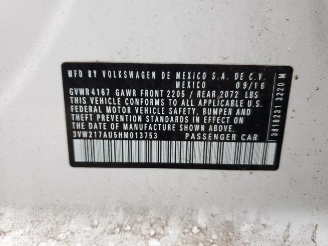  VOLKSWAGEN GOLF 2017 Білий