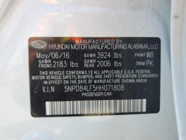 5NPD84LF5HH071808 Hyundai ELANTRA SE